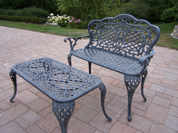 Oakland Living Corporation 200620072VGY Mississippi 2pc Loveseat Set