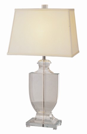 Trans Globe Lighting CTL-139 WH Lamps 1 Light Genuine Crystal Table Lamp