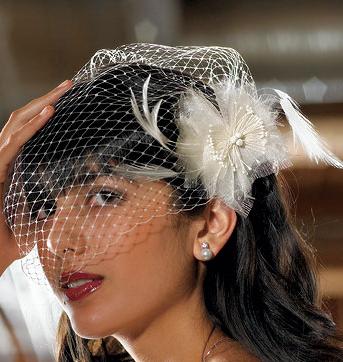 Weddingstar 8969 Feather Chiffon Floral Hair Accessory