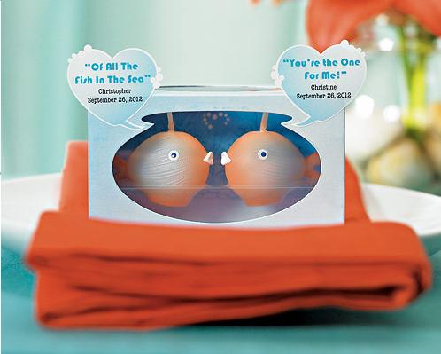 Weddingstar 8951 Kissing Fish Mini Candles Pack of 6