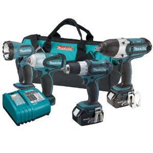 Makita MAKLXT421 18V Lithium Ion 3-8 Inch Impact Wr- Drill Driver- 1-2