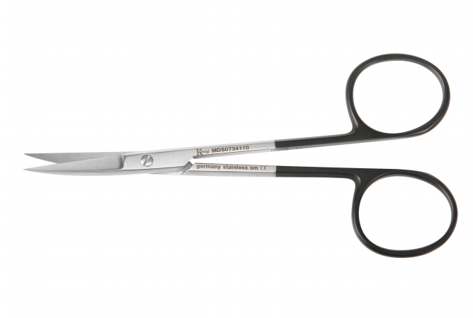Medline MDS0734110 Scissors and #44; Eye Scissors and #44; Supercut and #44; curved and #44; SH-SH and #44; 4.25 Inch