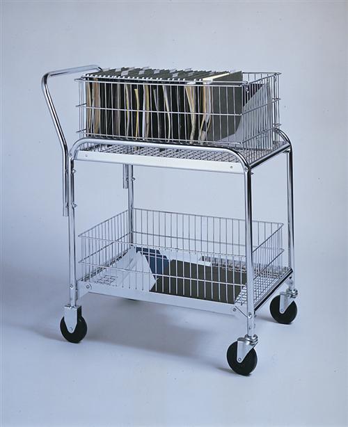 Medline MDRLS2 Mail Cart 19 W X 27 L X 38 H Inch Chrome Finish