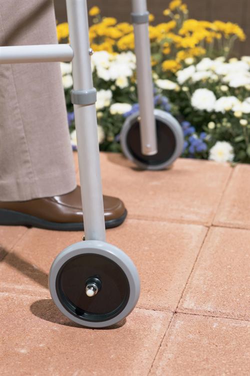 Medline G07722G Wheel and #44; 5 Inch and #44; Footpiece Set For Walker - 3 Pair-Case