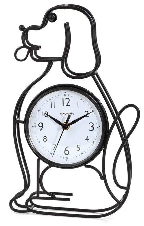 Maples Clock W902 Dog Silhouette TableWall Clock