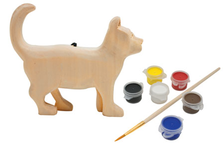 MasterPieces Puzzle Company 7102 Cat Wood Paint Kit