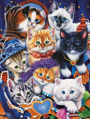 Masterpieces 61001 Dress Up Kittens Jigsaw Puzzle  750 Piece