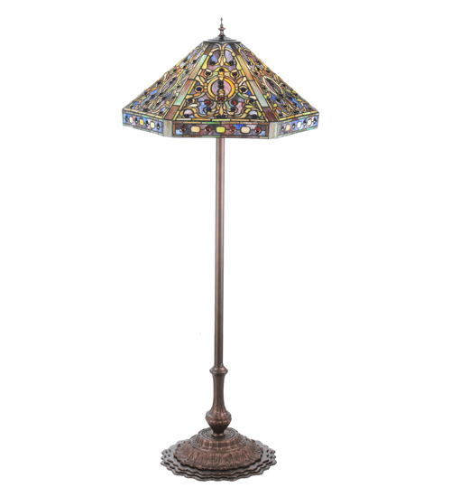 107863 58 Inch High Tiffany Elizabethan Floor Lamp