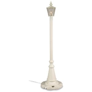 00421 Cambridge Single Patio Lamp - 80 Inches Tall - White