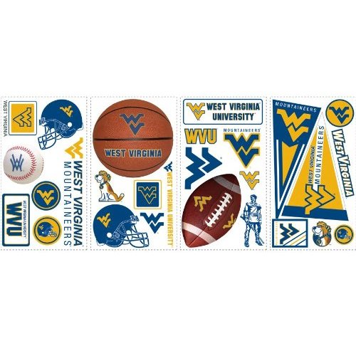 RoomMates RMK1372SCS West Virginia University Peel And Stick Wall Appliques
