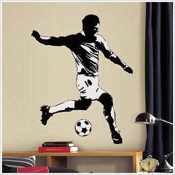 RoomMates RMK1326GM Soccer Player Peel And Stick Giant Wall Applique