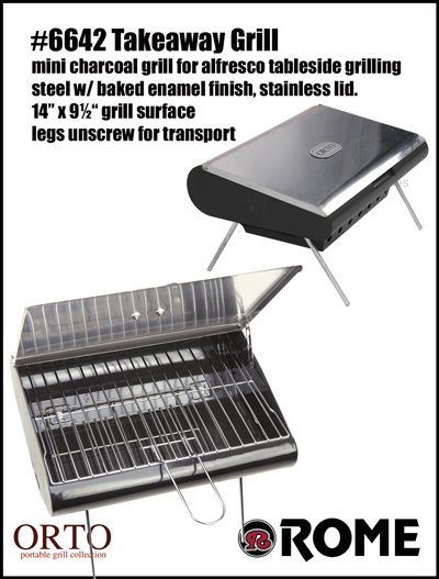 Rome Industries 6642 Takeaway Grill Orto Collection