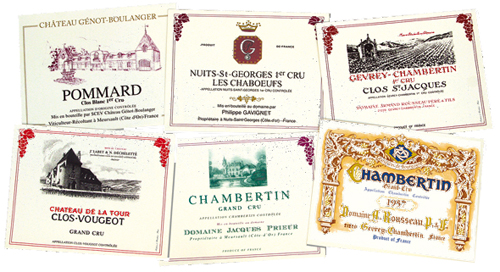 Burgundy Wine Label Plastic Placemats