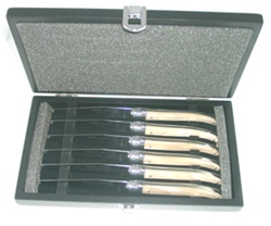 SCIP CF26EI 6 Laguiole forks - Olive wood handles .