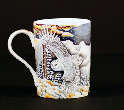 Set Of Two 12-ounce Mugs - Snowy Owl