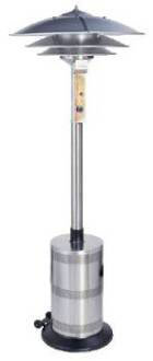 Uniflame 235000 Commercial Outdoor Patio Heater Stainless Steel Triple Dome