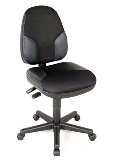 Ch555-95 Monarch Task Chair - Black Leather And Mesh