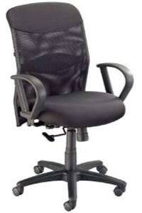 Ch726 Salambro Mesh Fabric Managers Chair - Black