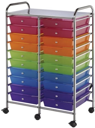 Sc20mcdw Blue Hills Studio Storage Cart - Multicolor