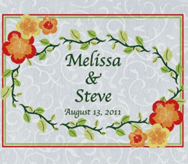 Beverly Clark 60-0517/RED Aisle Runner Hibiscus - Red, Yellow And