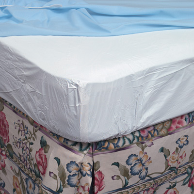 Mabis 55480681950 Twin Contoured Plastic Mattress Protector for Home Beds