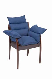 513-7608-2400 Standard Comfort Cushion With Six Ties - Navy