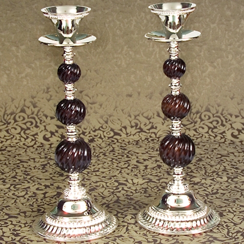 Godinger 8521 Venetian Pair of Candlesticks