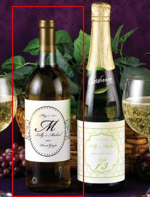Hortense B. Hewitt 10295P Wine Bottle Monogram Labels