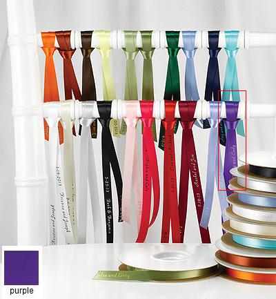 Hortense B. Hewitt 10121P Purple Satin Ribbon 0.38 Inch
