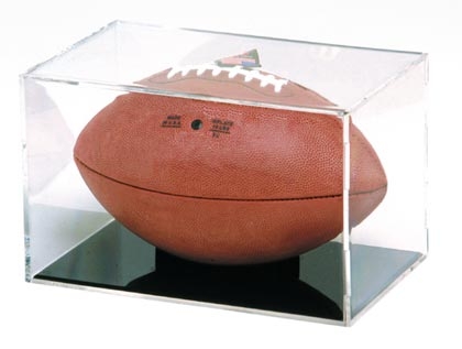 Creative Sports BQ-FOOTBALL-GS-UV-FULLCASE BallQube UV Protected Football Display Case-Holder- Grand Stand- Case of 4