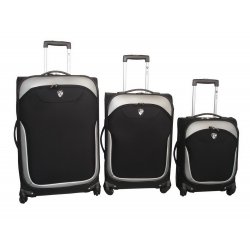 Heys D1024 EZ4 WHEELER 28 Inch and #44; 24 Inch and #44; 18 Inch and #44; 16 Inch Set - Soft Side Collection - Black