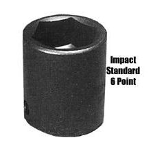 K Tool International KTI32124 Socket Impact .75 Inch 0.33 Inch Drive Standard 6 Point