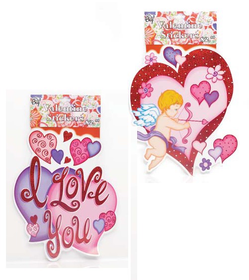 83427 Valentines Day Deluxe Window Cling - Pack Of 72