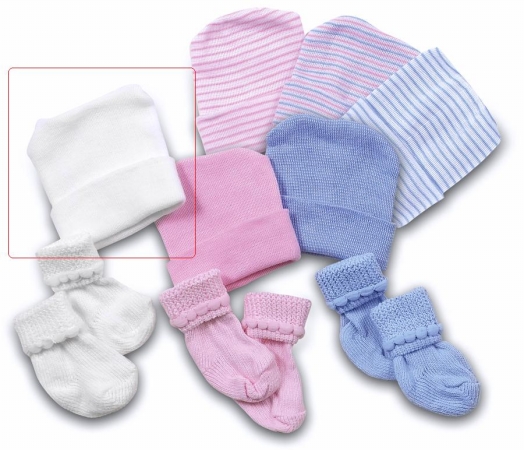 CAP INFANT BABY BOGGIN WHITE- 5 DZ