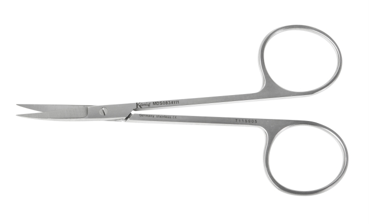 Medline MDS0834111 Scissor and #44; Iris and #44; Curved and #44; SH-SH and #44; 4.5 Inch and #44; 11.5CM