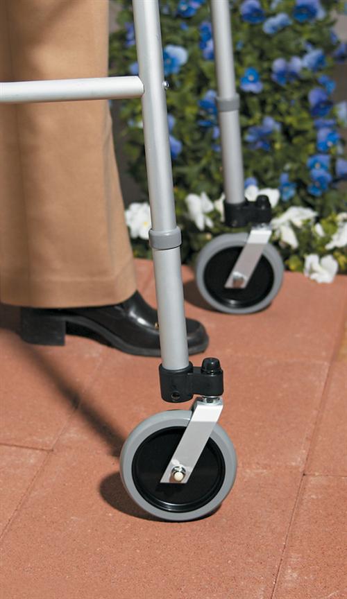 Medline G07825-8 Wheel 3 Inch and #44; Swivel and #44; Footpiece Set - 1 Pair