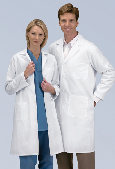 UPC 080196813233 product image for Medline MDT775501042 Heavyweight Twill Lab Coat Full Length - White | upcitemdb.com