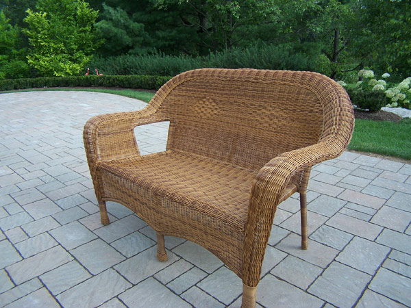 Oakland Living Corporation 90027LNT Resin Wicker Loveseat