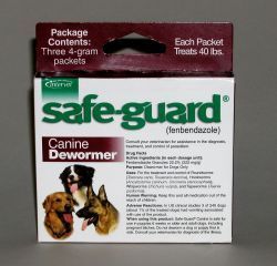 Schering/Intervet 001004109 Maroon Safeguard Dog Wormer 4 Gram