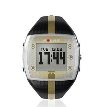 Polar USA 90036747 FT7F Women s Heart Rate Monitor Watch- Black-Gold