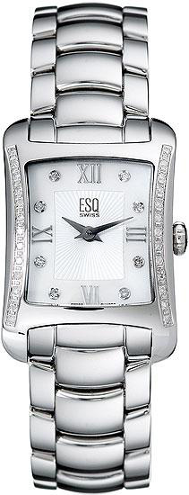 Esq Swiss 07101197 Womenapos;s Verona Silver Diamond Accented Stainless Steel Watch