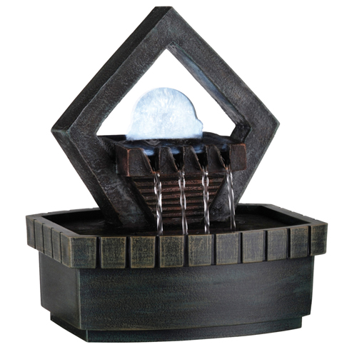 K324 9.5" Meditation Fountain With Led Light