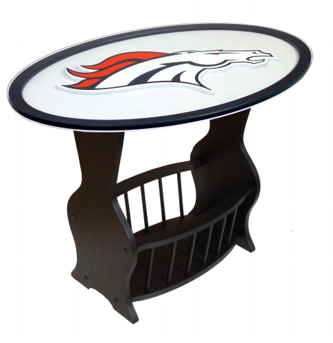Fan Creations N0537DEN Denver Broncos Logo End Table