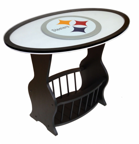 Adventure Furniture N0537PIT Pittsburgh Steelers Logo End Table
