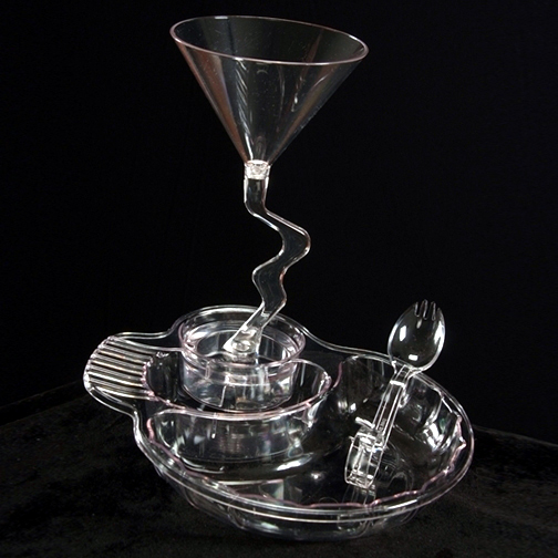 Creative Bath Products CC1022 / CC1055 Hands Free Snack amp; Martini Glass Party Set
