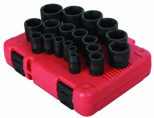 SU2640 19 Pieces 1/2" Drive SAE Impact Socket Set
