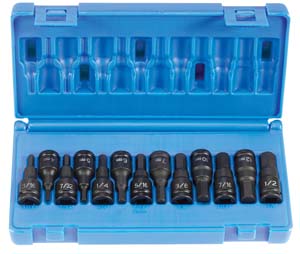 3/8" Drive 13 Pieces Combo Hex Driver Sae/metric Set