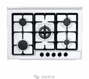 Verona VECTG532FW 30 inch 5 Burner Gas CookTop in white