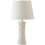 14" X 14" X 26" Gloss White Ceramic Glover Table Lamp