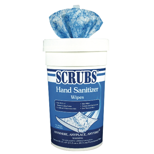 Dym 90985 Scrubs Antimic Hand Sani Wipe- 85 Count Canister - Case Of 6